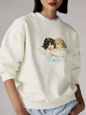 Fiorucci White Angel Sweater – Iconic Cherub Graphic